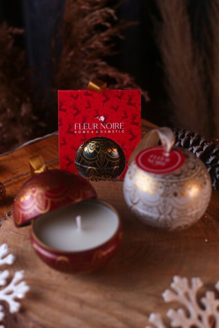 Vela Bolinha de Natal 70g. CEREJA E AVELÃ VERMELHA